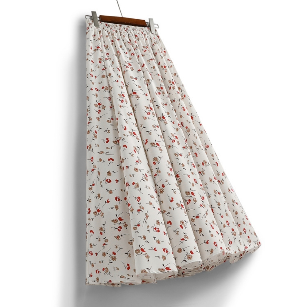 Vintage Floral Midi Skirt - Picture 2 of 7
